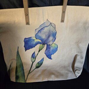 Lang Shining ~ Large Iris Tote Bag